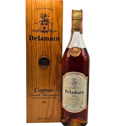 Cognac Delamain Vintage 1968 Grande Champagne con Scatola in Legno